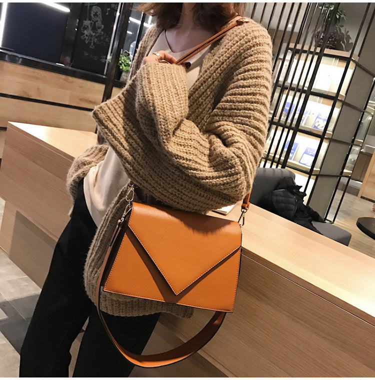 Petit sac à bandoulière carré en PU large pour femme