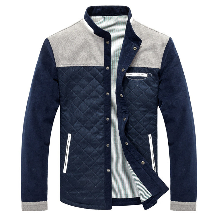 Men's Spring Autumn Casual Slim Fit Patchwork Jackets Coats Tracksuit Sportswear