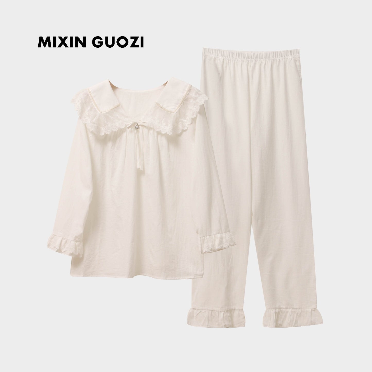Pyjama femme printemps-automne manches longues style princesse adorable