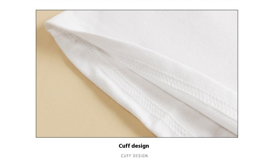 Colorized Butterfly Petal Printed T-shirt Short Sleeve Round Neck