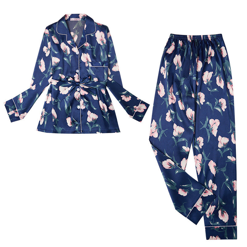 Miss Two-Piece Summer Silk Homewear Set