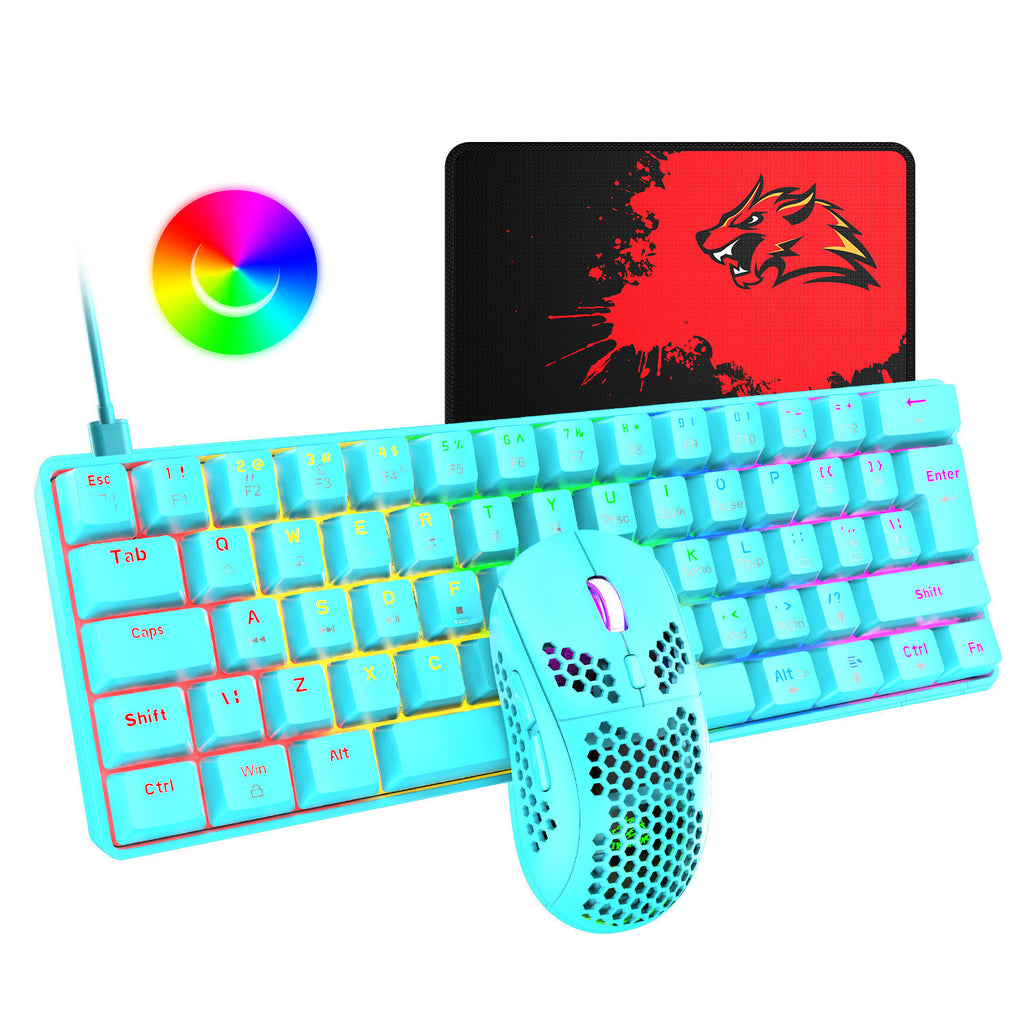 Ensemble clavier et souris filaire de jeu RVB pour tablette et ordinateur portable
