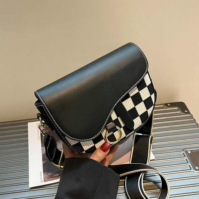 Small Women's New All-match Messenger Bag Checkerboard