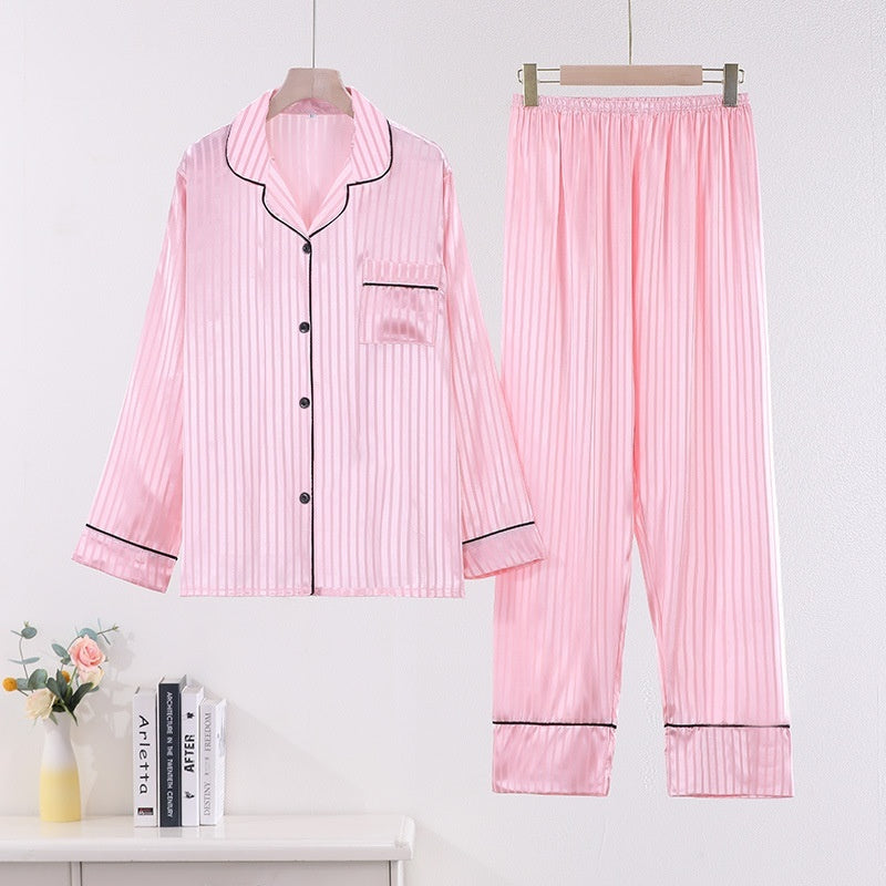 Ensemble de pyjama pour femme en rayonne douce à manches longues, tenue décontractée pour la maison