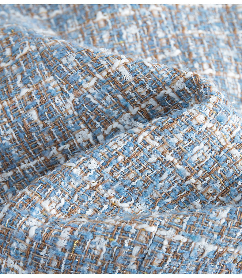 Manteau en tweed à carreaux style mondaine