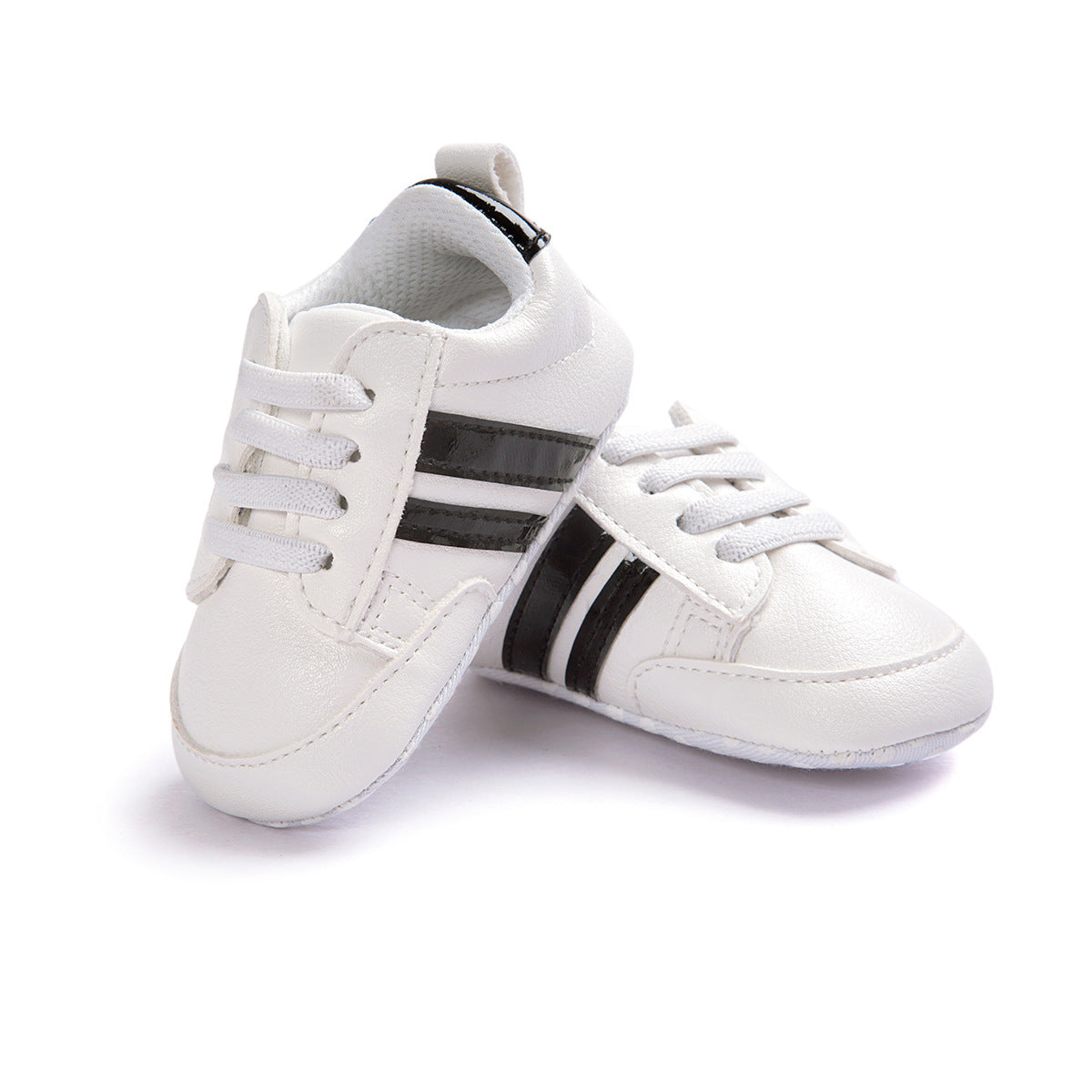 Mocassins pour bébé garçon ou fille, chaussures pour nourrisson en cuir PU antidérapant et souple, baskets pour nouveau-né