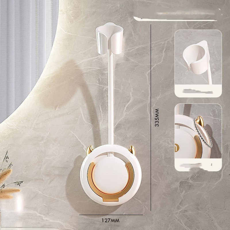 Wall-Mount Hair Dryer Shelf Without Punching