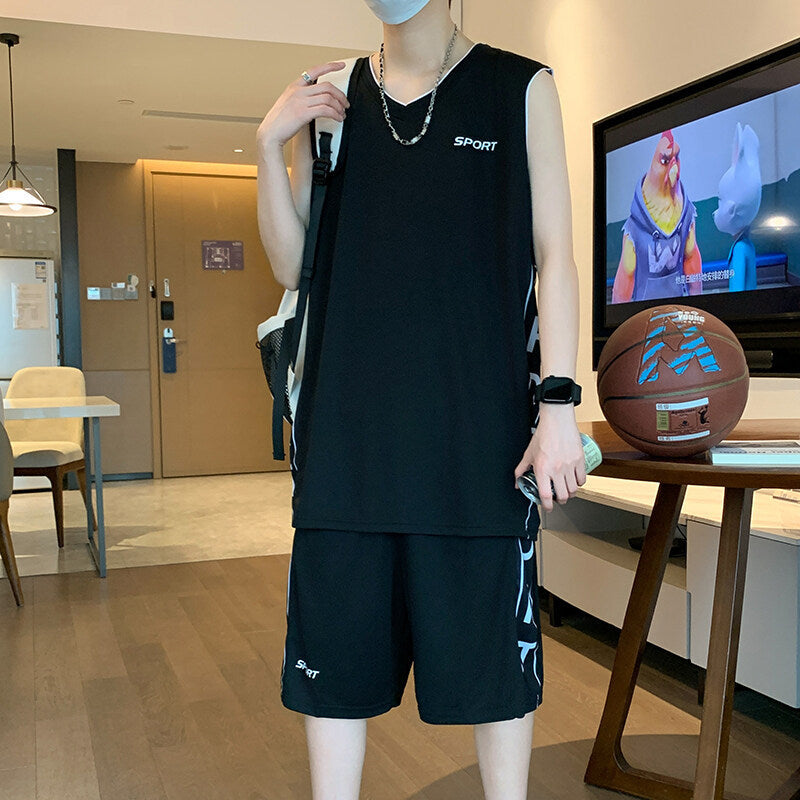 Short Sleeve Vest Leisure Sports Suit