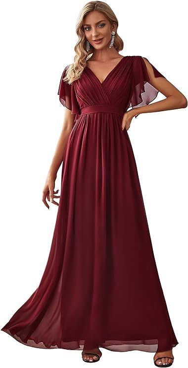 Frensh Chiffon Pure Color Mesh Dress