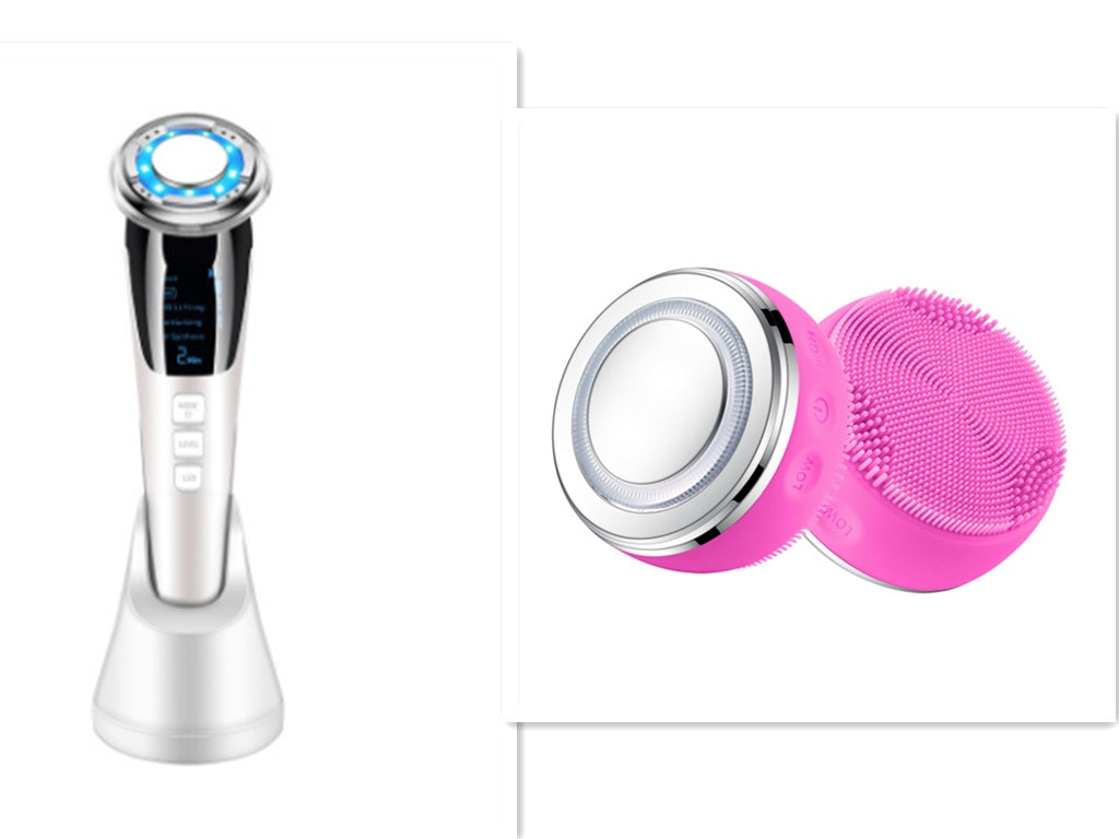 Ultrasonic LED Photon Vibration Light Therapy Micro-Current Beauty Massager