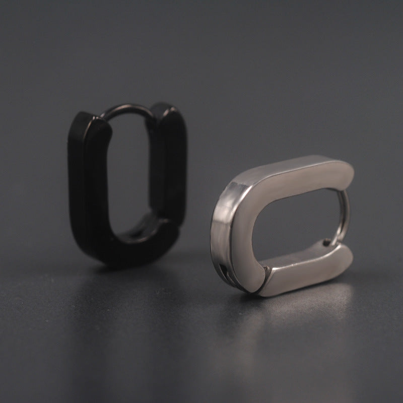 Hip Hop Street Ear Studs Men Hiphop Geometric Earrings