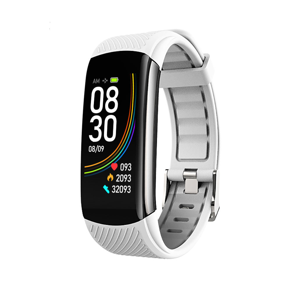 Black Multifunctional Waterproof Smartwatch with Temperature Sensor
