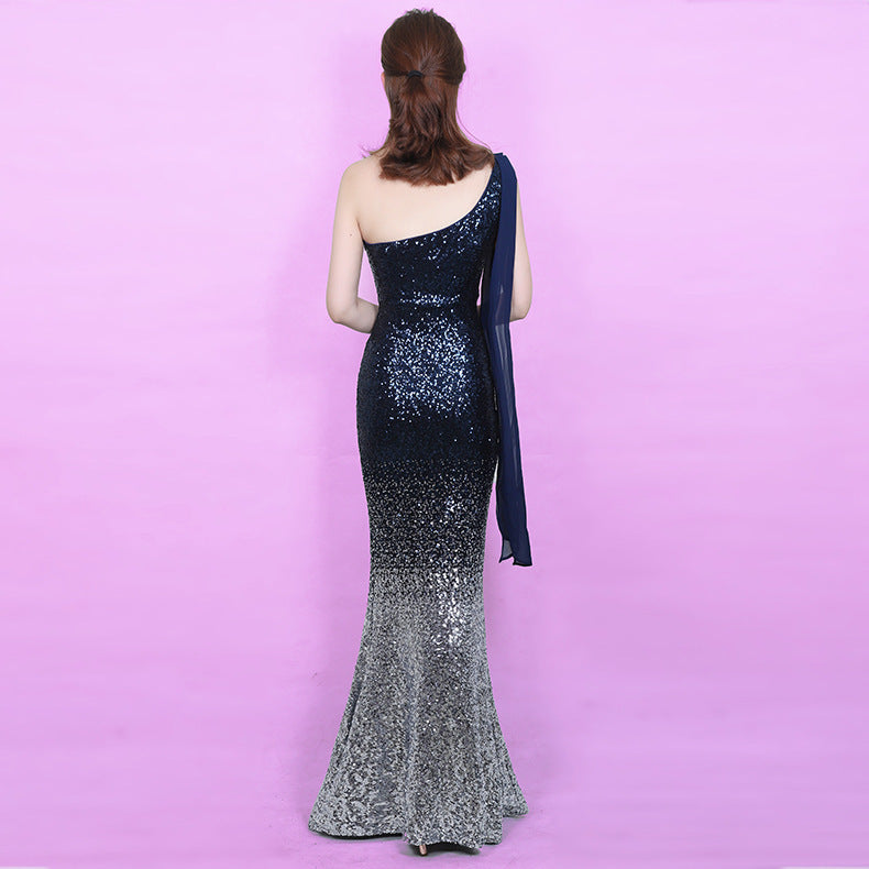 Long Slim Fit Party Banquet Dress