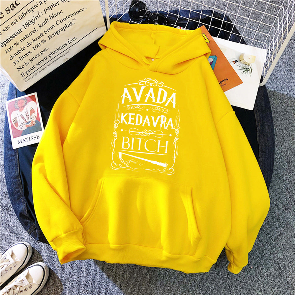 Sweat-shirts à capuche amples en molleton avec lettres pour femmes
