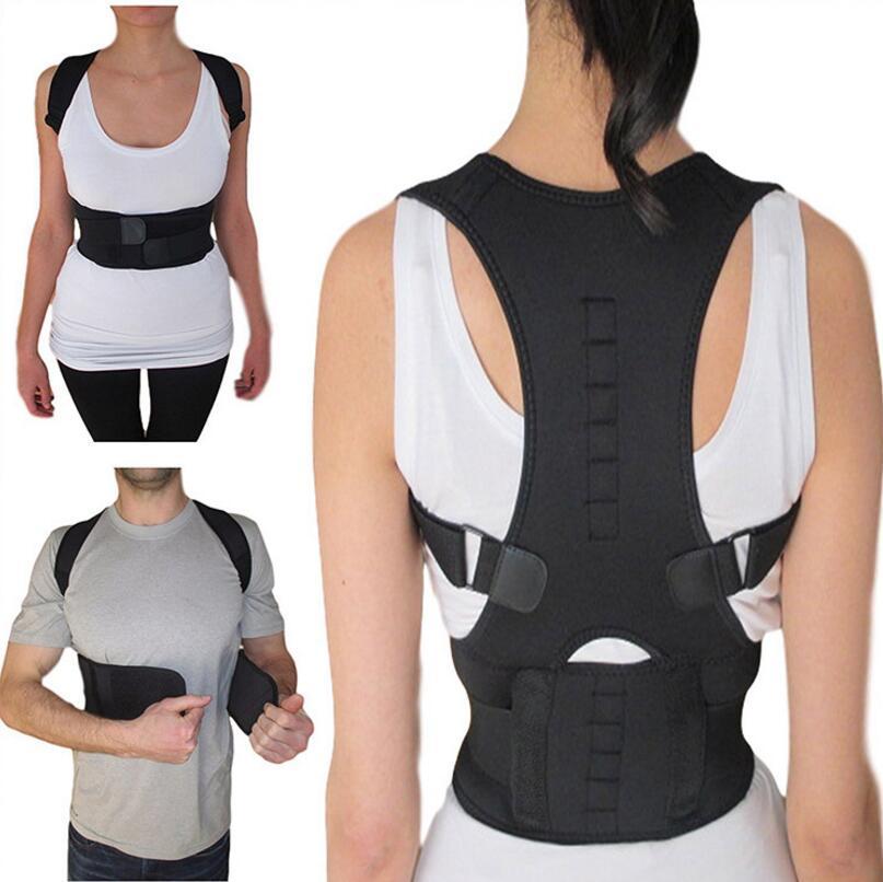 Posture Support Spine Brace Corrector - Black & Beige, S-XXL