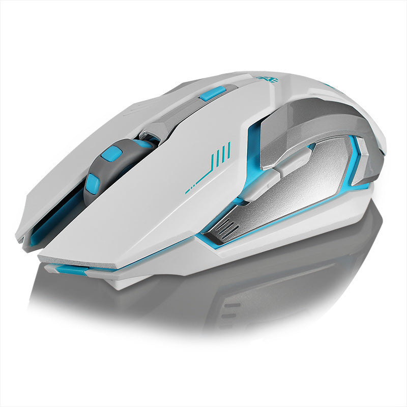 Souris sans fil rechargeable silencieuse lumineuse pour ordinateur portable et de bureau, et pour le jeu