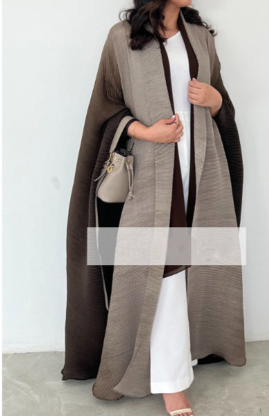 Sanzhai Shoulder Cloak Coat Pleated Loose Plus Size Scarf for Arab Women