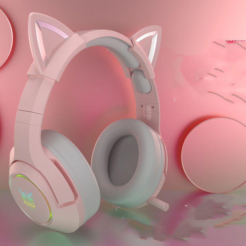 Head-Mounted Wired Gaming Headset with Microphone for PC