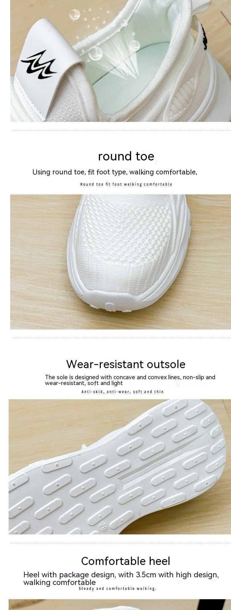 Breathable Women's Casual Sneakers Low Top Student Shoes