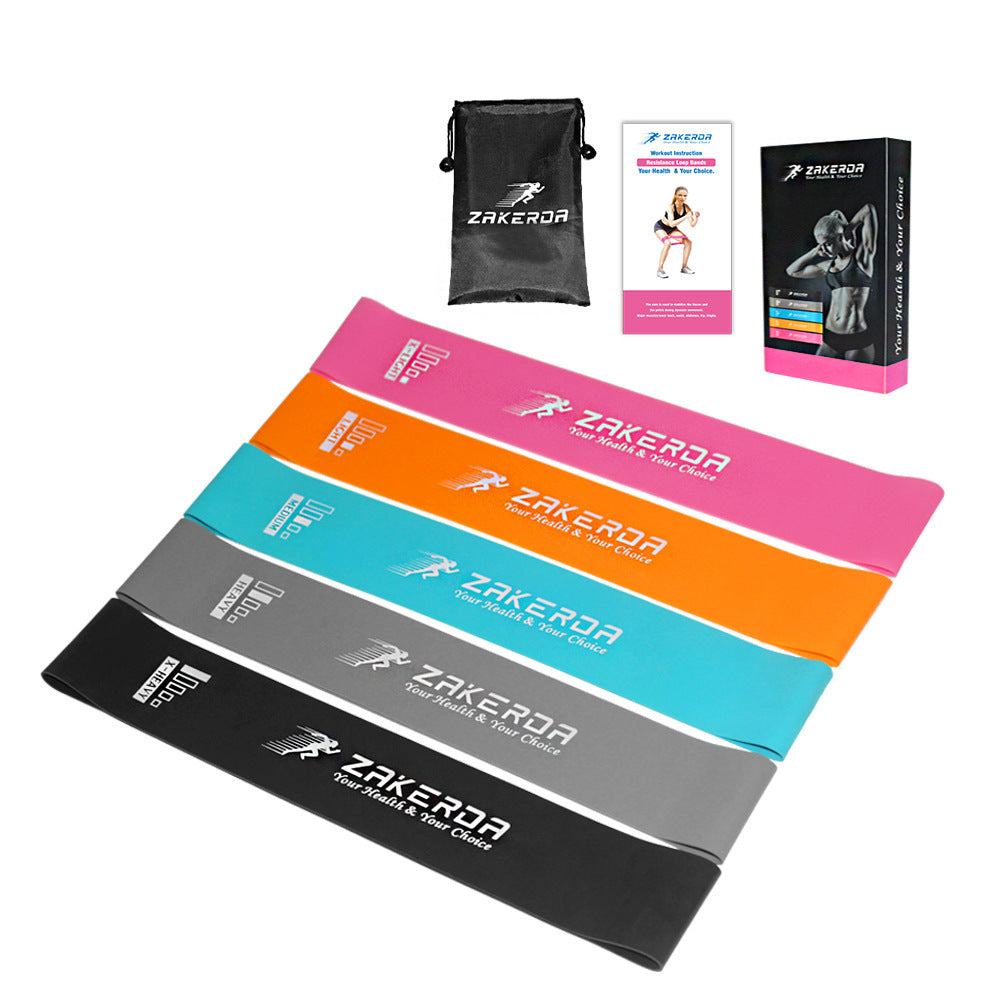 Yoga Resistance Rubber Bands Indoor Outdoor Fitness Equipment 0.35mm-1.1mm