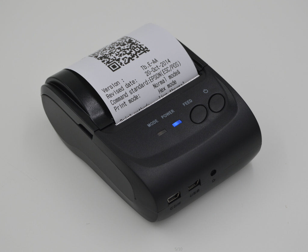 Portable Mini Bluetooth Thermal Printer with USB & Serial Interfaces