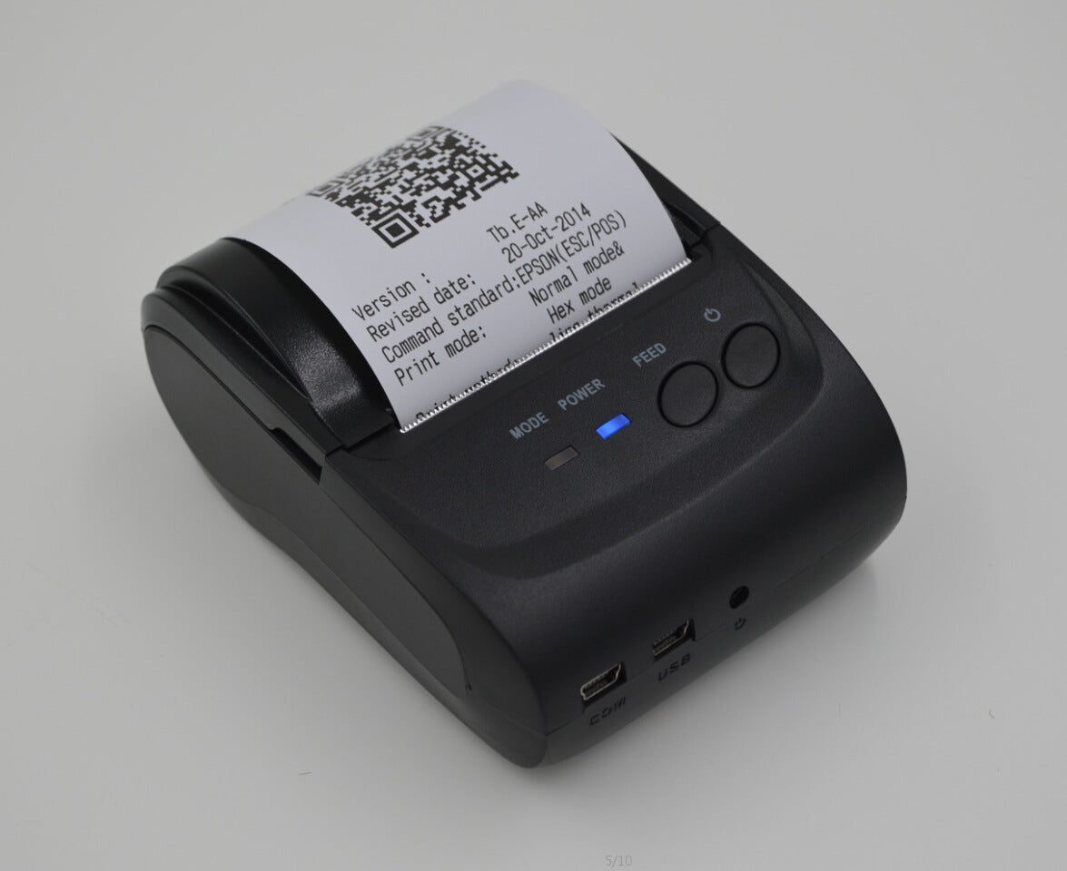 Portable Mini Bluetooth Thermal Printer with USB & Serial Interfaces