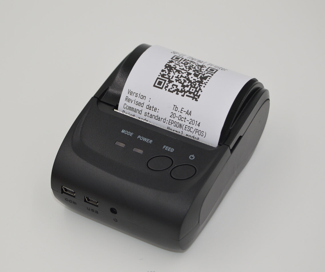 Portable Mini Bluetooth Thermal Printer with USB & Serial Interfaces