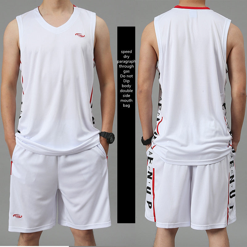 Sleeveless Cotton Polyester Vest and Running Shorts Sportswear