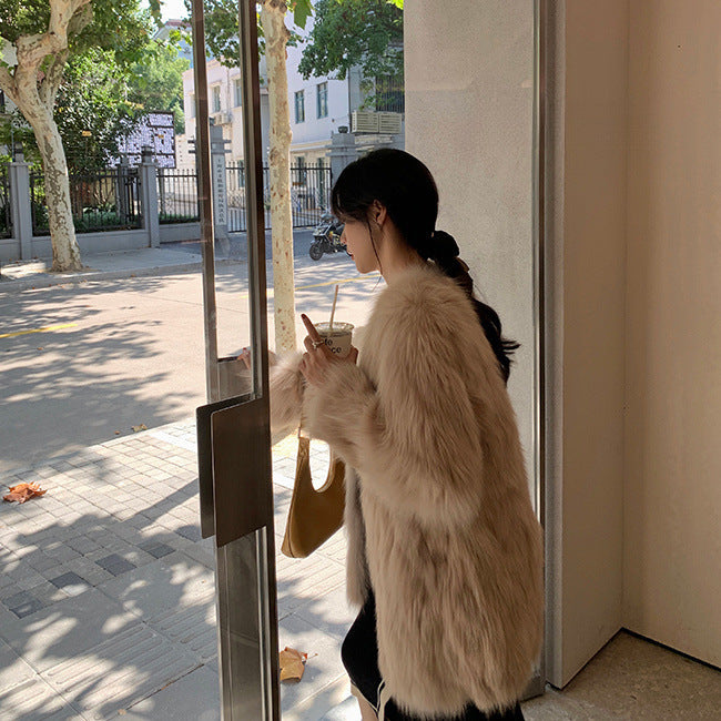 Slimming Fashion Fur Coat for Young Women