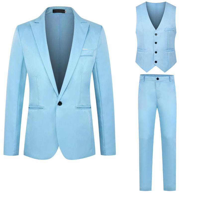 Ensemble de costume décontracté avec gilet pour homme