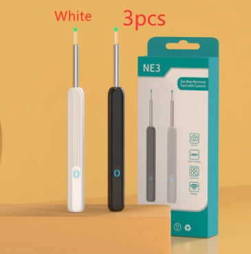 Oreillette endoscopique NE3 sans fil avec caméra et lumière LED, kit de nettoyage de cérumen pour iPhone