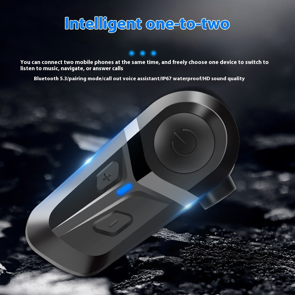 Casque de moto intégral noir avec oreillette Bluetooth