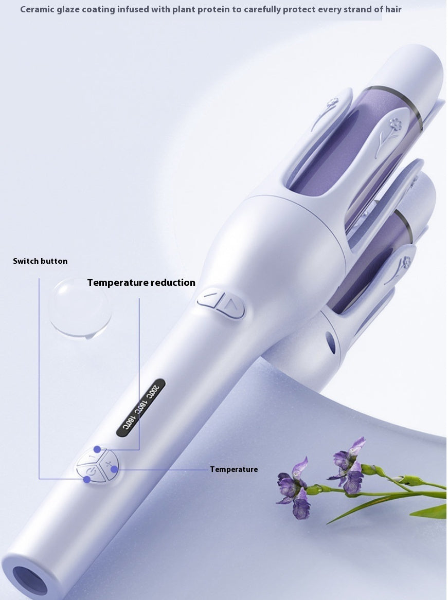 2-in-1 Automatic Hair Curler & Straightener with Negative Ion, Ceramic, Fast Heating, Rotating Magic Curler