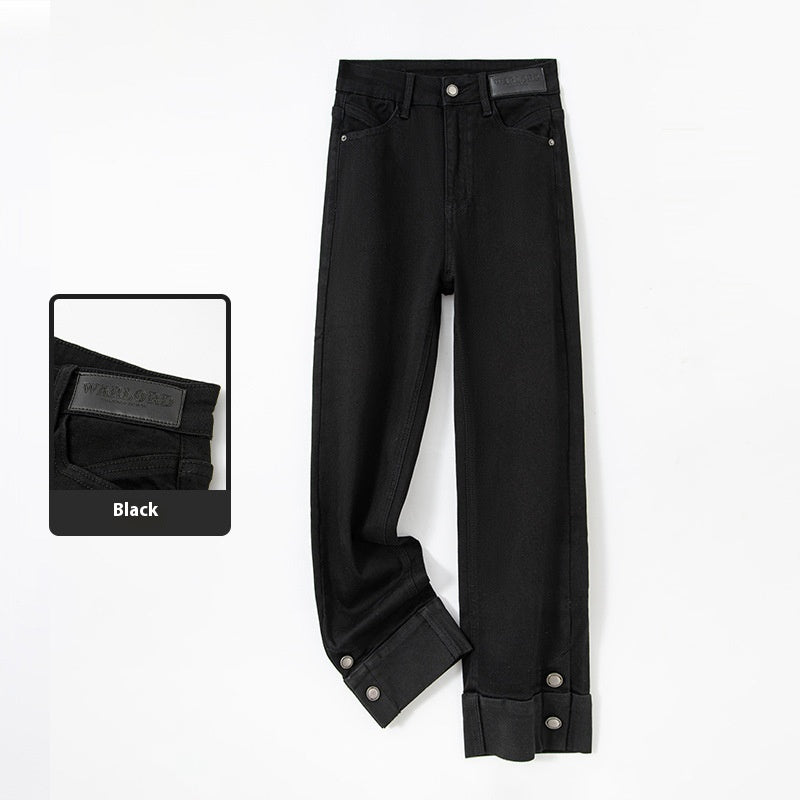 Women's Ankle-Length Straight-Leg Denim Pants