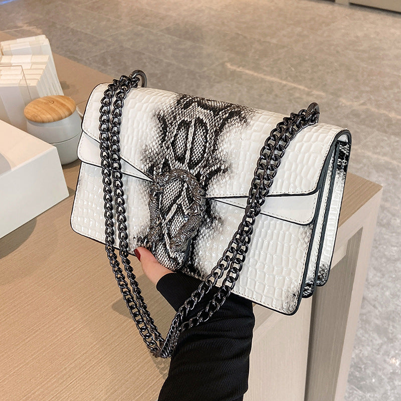 Women's PU Leather Chain Shoulder Messenger Bag 26cm