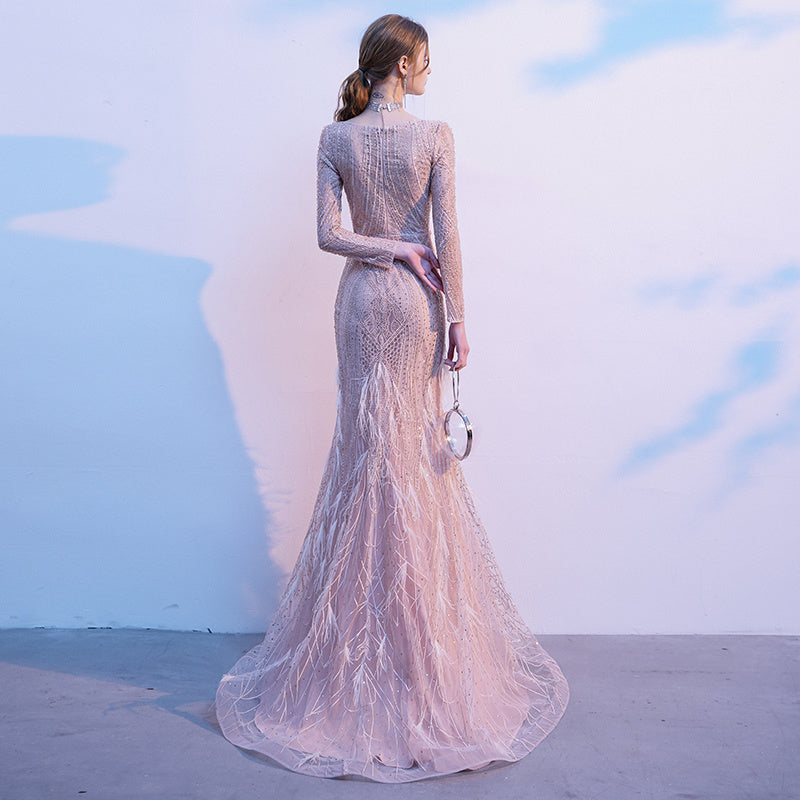 Presiding Fishtail Skirt Gold Dress