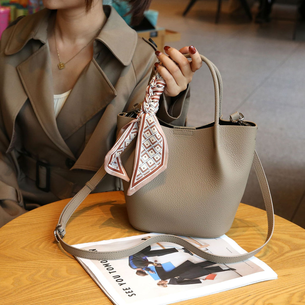 Sac pour femme en cuir véritable à bandoulière 27x11x19cm