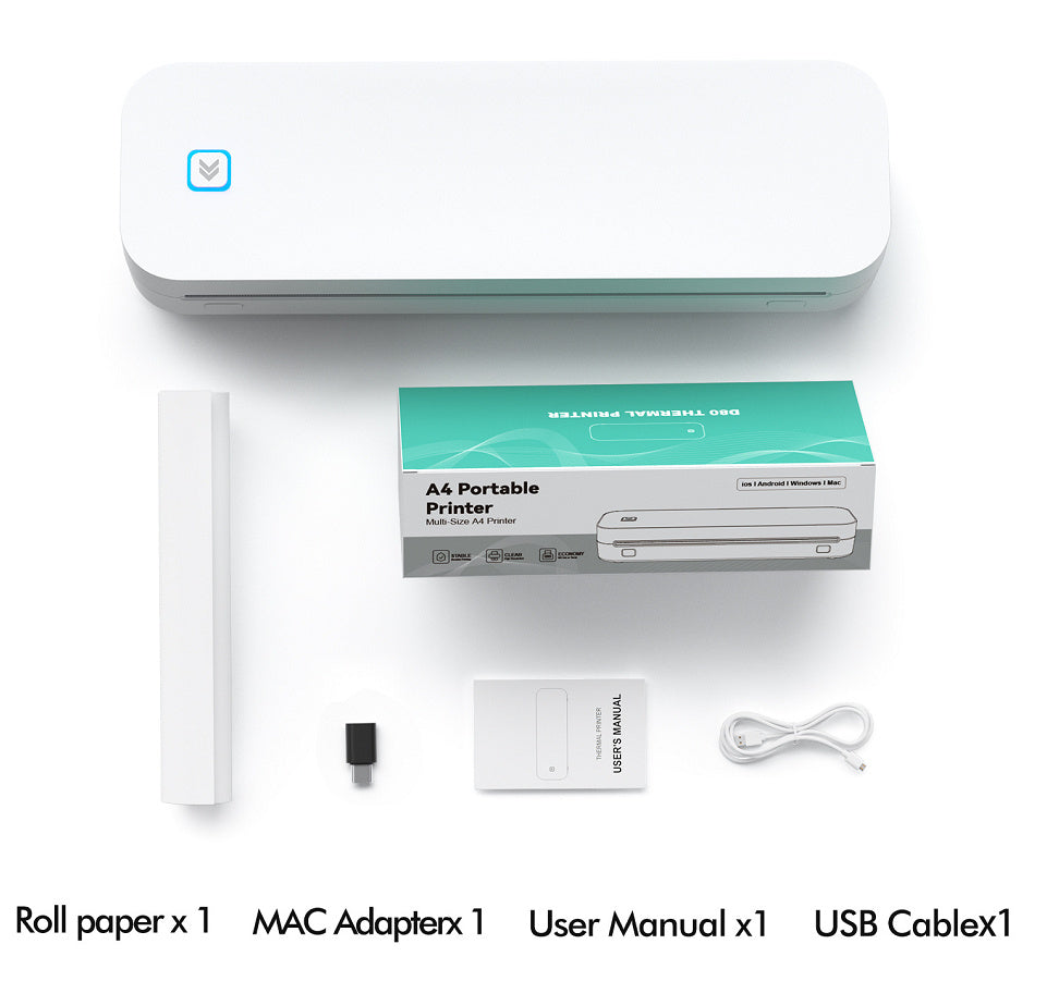 A4 HD Wide-Width Bluetooth Thermal Printer for Home Use