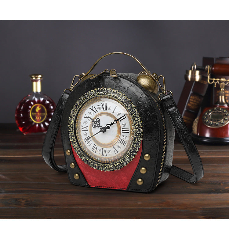 Walking clock antique bag