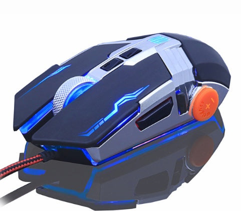 Souris Gaming Filaire Silencieuse avec 6 Boutons et Suivi Optique 3200 DPI