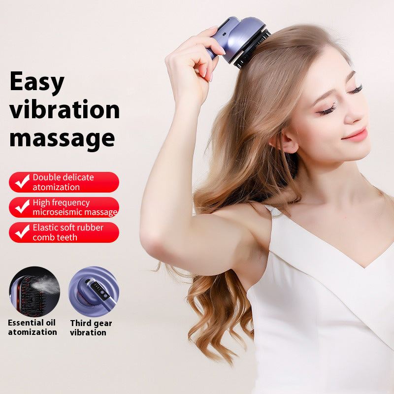 Electric Spray Massage Scalp Comb Vibration Hair Brush Anti-Hair Loss