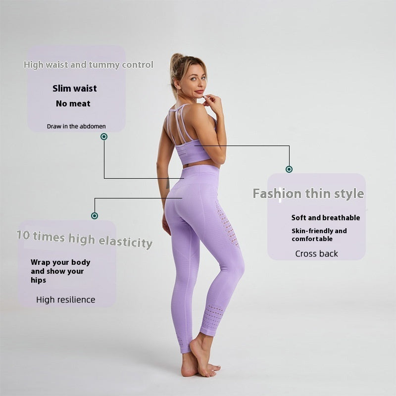 Underwear Yoga Sports Wireless Workout Bra High Waist Suit