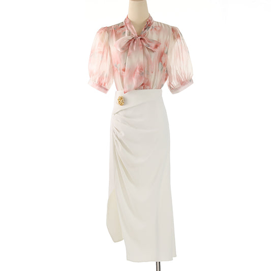 تنورة بدلة أنيقة بفتحة غير منتظمة للنساء