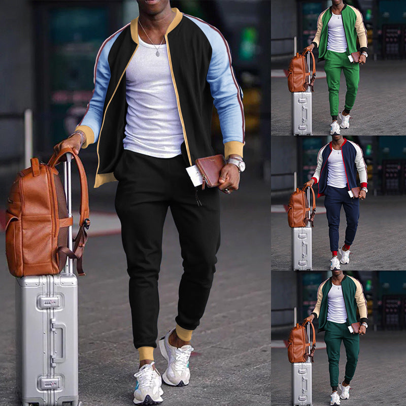 Sports Casual Zipper Sweater and Pants Set in Multiple Colors