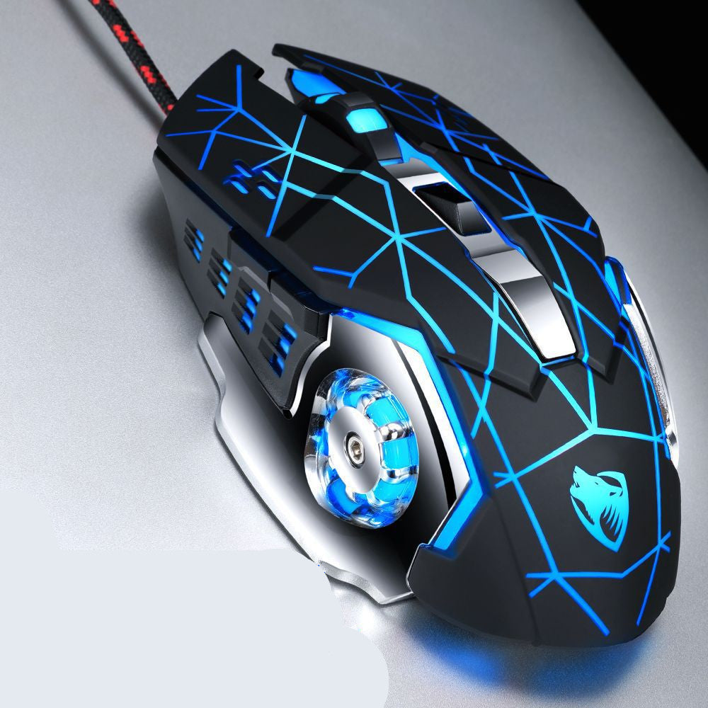 Mechanical Wired Gaming Mouse 1600DPI Ergonomic USB 6-Button