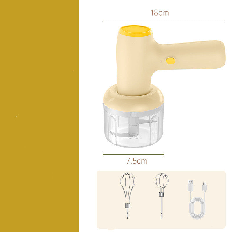 2-in-1 USB Rechargeable Electric Chopper for Garlic, Meat & Vegetables