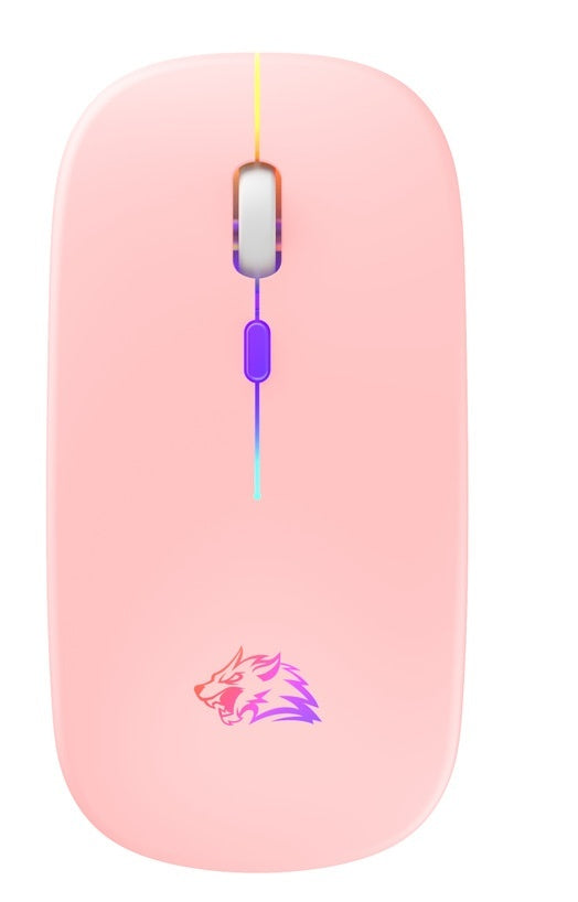 Mute Wireless Charging Bluetooth Mouse with Luminous Light