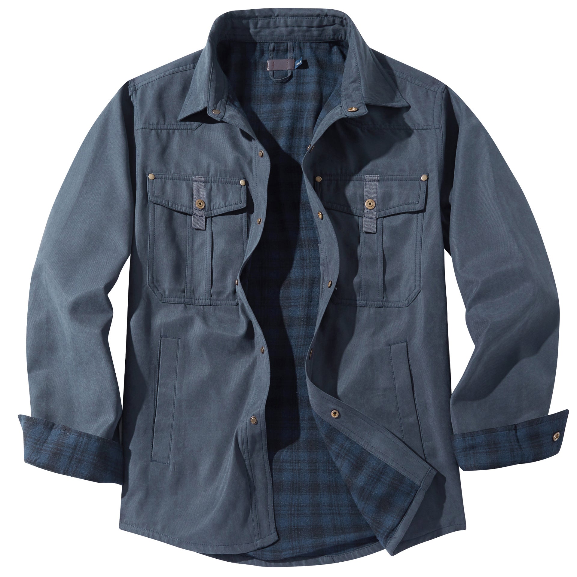 Retro Plaid Flannel Lapel Casual Western Jacket
