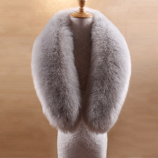 Châle écharpe chaude d'automne en fausse fourrure de renard pour femme
