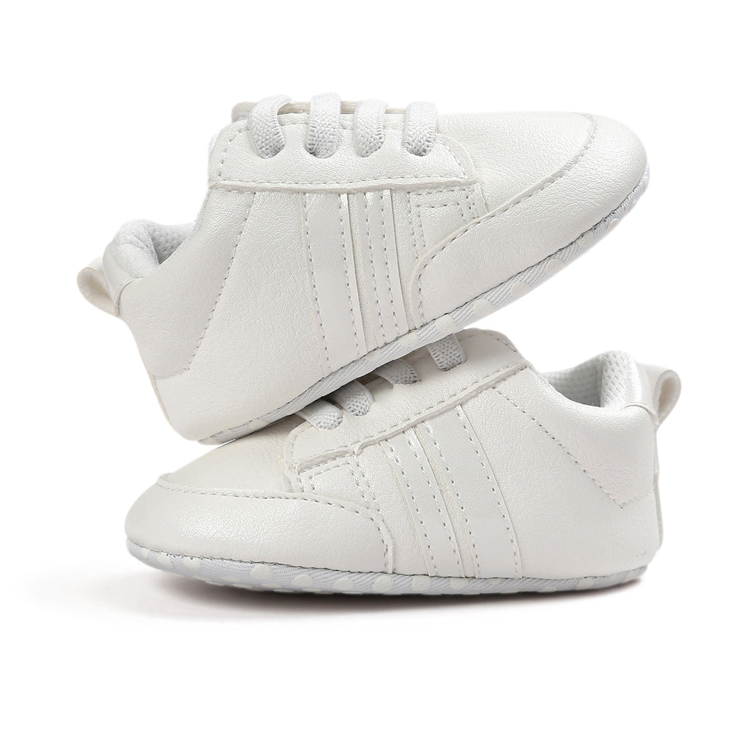 Chaussons Bébé Garçon Fille en Cuir PU Souple Antidérapant pour Nouveau-né